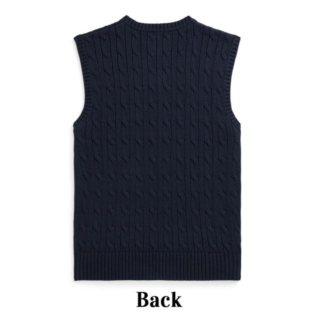 ポロ ラルフローレン メンズ ケーブル編み Vネック ニット ベスト 710860352 ラルフ 定番 コットン ニットベスト  プレゼント ギフトの通販は