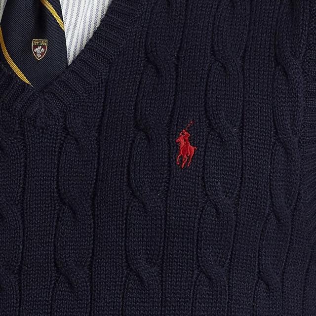ポロ ラルフローレン メンズ ケーブル編み Vネック ニット ベスト 710860352 ラルフ 定番 コットン ニットベスト  プレゼント ギフトの通販は