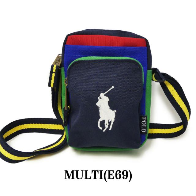 POLO SPORT Nylon Mini Pouch マルチカラー ポロ ラルフローレン ビッグポニー ショルダーバッグ 9AR011 ネイビー