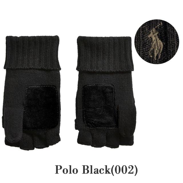 ポロ ラルフローレン レザーパッチ コンバーチブル 手袋 ミトン カバー