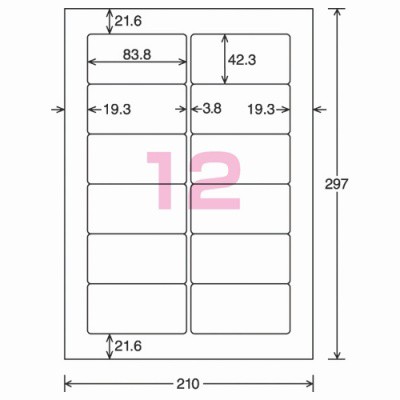 コクヨ ワープロ用ラベルシート（共用タイプ） Ａ４ １００枚入 カシオ