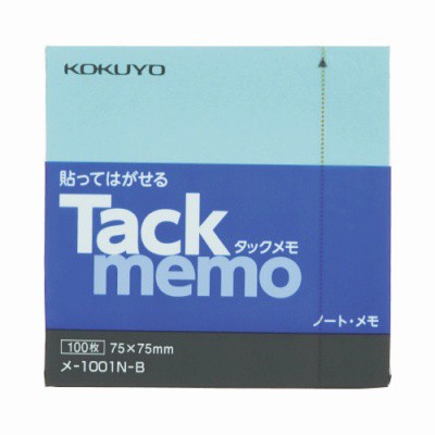 コクヨ タックメモ（ノートタイプ） ７５×７５ｍｍ 青 １００枚 ﾒ-1001N-B