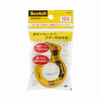 スリーエム ジャパン スコッチ 透明両面テープ １２ｍｍ×６ｍ 小巻