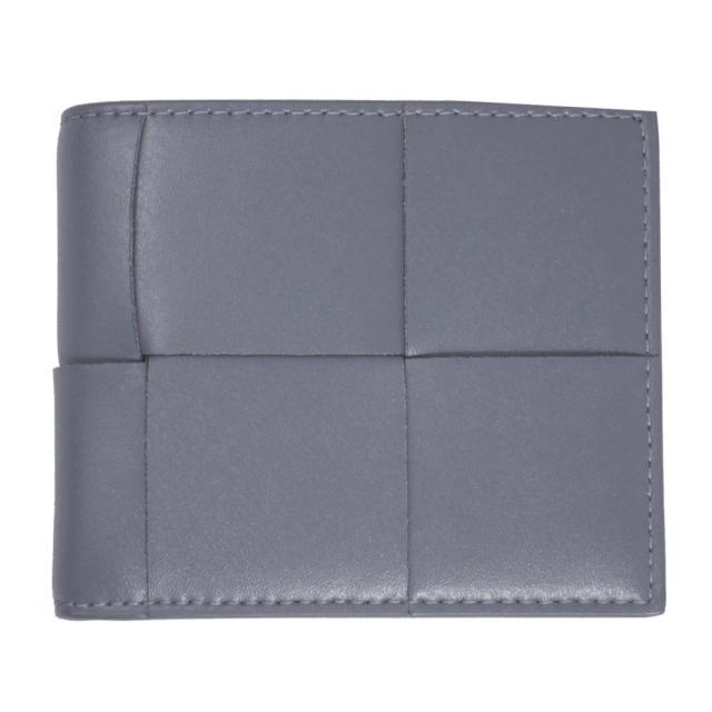 ボッテガヴェネタ マキシ イントレ カセット ミディアム 二つ折り財布 シルバー CASSETTE（BOTTEGA VENETA） ボッテガ ヴェネタ （BOTTEGA マキシ