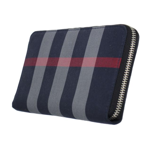 BURBERRY バーバリー 長財布 ラウンドファスナー レザー ネイビー Brandol / BURBERRY バーバリー ラウンドファスナー長財布