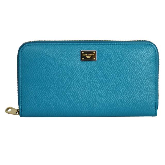 ドルチェ＆ガッバーナ 財布 メンズ レディース DOLCE＆GABBANA ラウンドファスナー長財布 型押しレザー ブルー BI0473 A1001 81600の通販は 38,870円