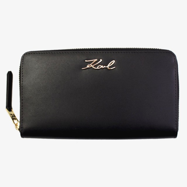 カールラガーフェルド 財布 レディース KARL LAGERFELD ラウンドファスナー長財布 K/SIGNATURE コンチネンタル ジップ ウォレット レザー