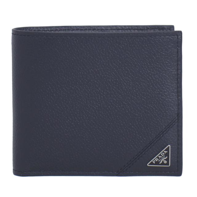PRADA ネイビー 二つ折り財布 モデル1174 PRADA ネイビー 二つ折り財布 PRADA ネイビー 二つ折り財布 モデル1174