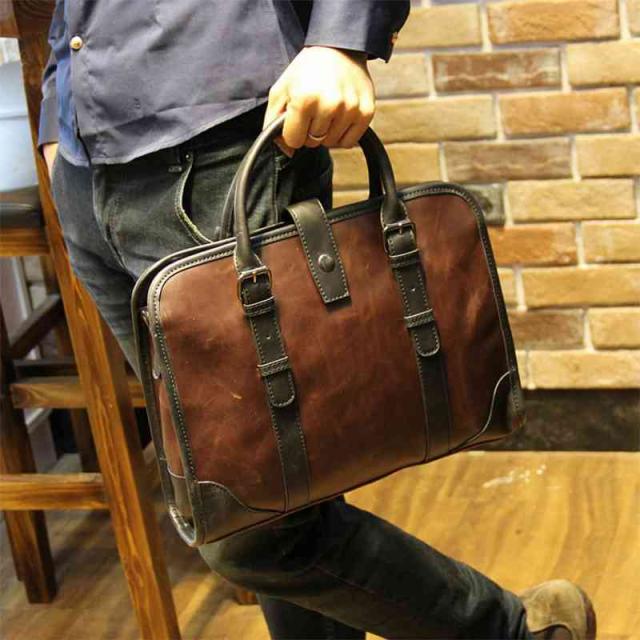 ビジネスバッグ メンズ 40代 ブリーフケース 春 A4 革 小さい おしゃれ 50代 夏 大容量 ノートPC トートバッグ 3WAY 秋 トート 30代 レザー 安い 15インチ ハイ ブランド 革 男子 バッグ ショルダーバッグ 冬 軽量 通学 パソコン ビジネス ブランド ランキング bag-174の通販は 5,680円