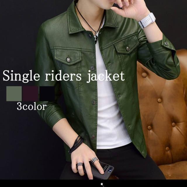 ライダースジャケット メンズ シングルライダースジャケット ショット ブルゾン 着こなし 革ジャン 冬 秋 アウター ダブル レザー ブランド おすすめ Tシャツ 厚手 革 おしゃれ セール レザージャケット シングル スエード ジャケット 50代 バイク 40代 春 ライダース 黒の通販は