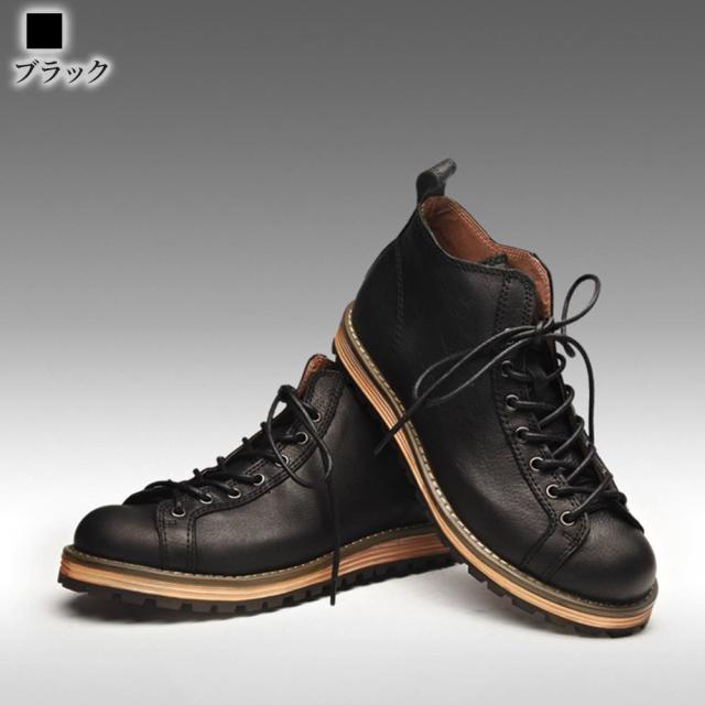ブーツ メンズ レトロ本革スニーカー 安い 20代 夏 秋 本革 春 50代 人気 おしゃれ ブランド 冬 ロング バイク 30代 レザー ビジネス 黒 革 防水 40代の通販は