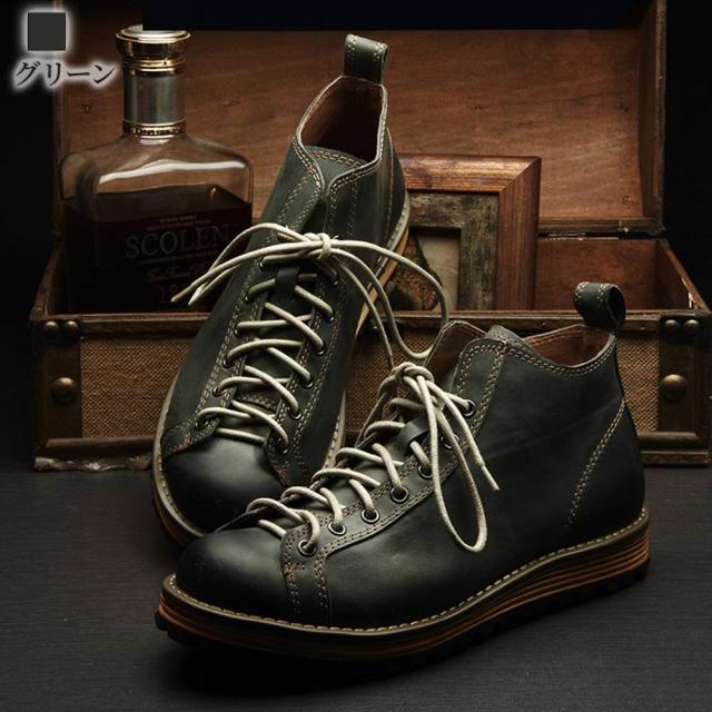 ブーツ メンズ レトロ本革スニーカー 安い 20代 夏 秋 本革 春 50代 人気 おしゃれ ブランド 冬 ロング バイク 30代 レザー ビジネス 黒 革 防水 40代の通販は