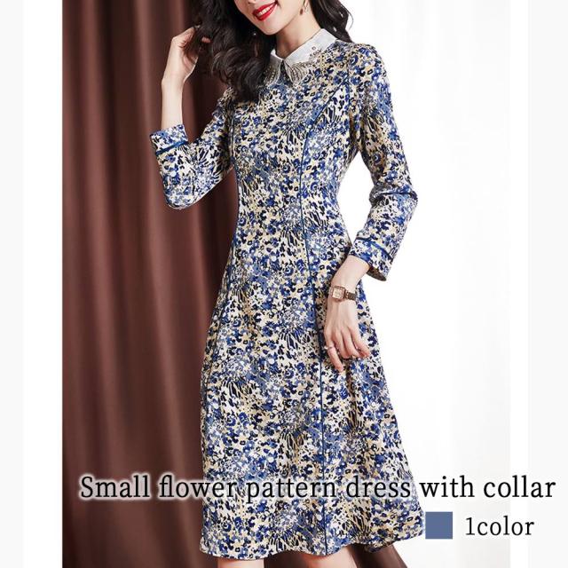 ワンピース レディース 襟付き小花柄ワンピース 前開き おしゃれ スカート かわいい きれいめ ロング 春 黒 白 長袖 体感 冬 厚手 Aライン トップス アウトドア 大人 韓国 40代 秋 しっかり ニット ネック ブランド 50代 大きいサイズ 人気 安い カジュアル 20代の通販は 18,972円
