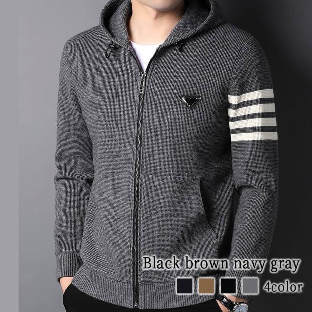 パーカー メンズ 袖ラインニットパーカ ストリート 大人 ジップアップ 長袖 厚手 大きいサイズ 秋 ジップ モコモコ 冬 アウター ダウン ゆったり プルオーバー スポーツ 春 ブランド 暖かい 韓国 ゴルフ ベージュ 白 オーバーサイズ 黒 人気 スウェット おしゃれの通販は 21,680円