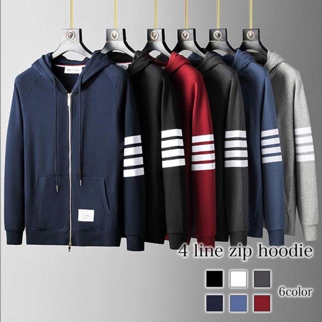 パーカー メンズ 4ラインジップパーカー ジップ 大きいサイズ 春 白 冬 暖かい アウター 黒 モコモコ ブランド 韓国 秋 プルオーバー ストリート ベージュ ゆったり スポーツ 大人 おしゃれ ダウン スウェット 長袖 厚手 ゴルフ ジップアップ オーバーサイズ 人気の通販は 9,432円