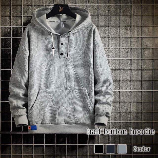 パーカー メンズ ハーフボタンパーカー おしゃれ 高級 夏 白 春 冬 大きいサイズ 薄手 20代 厚手 30代 人気 50代 ブランド 40代 ジップアップ 秋 無地 5,340円
