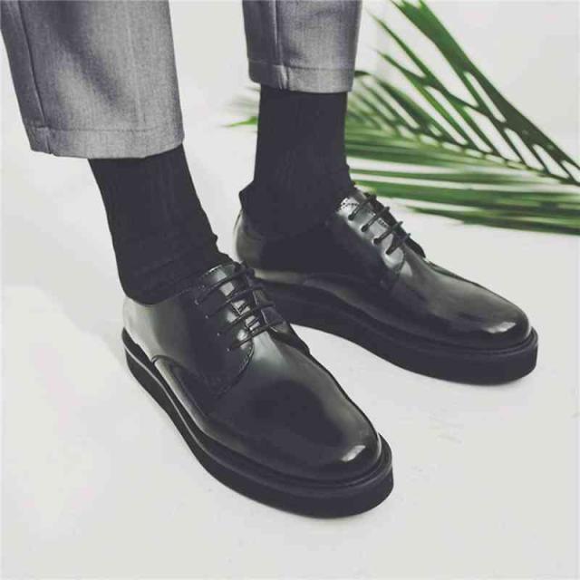 本革 メンズ カジュアルシューズ サイドジップ ショートブーツ 歩き