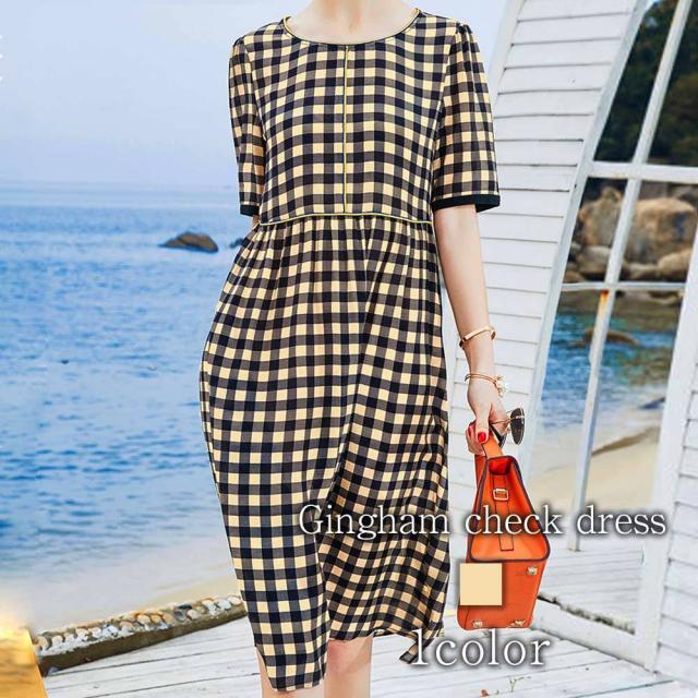 ワンピース レディース ギンガムチェックワンピース きれいめ ブランド Aライン ルームウェア 大きいサイズ 韓国 50代 ロング ニット カジュアル パジャマ おしゃれ かわいい アウトドア スカート しっかり 春 40代 人気 半袖 安い 夏 薄手 大人 トップス 前開き 20代の通販は