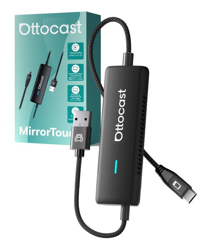 オットキャスト OTTOCAST Mirror Touch アダプター【CA450】| carplay ワイヤレスカープレイアダプター ワイヤレスアダプター apple Android iphone アンドロイド YouTube Netflix 視聴 急速充電 ミラーリング ミラータッチ_1