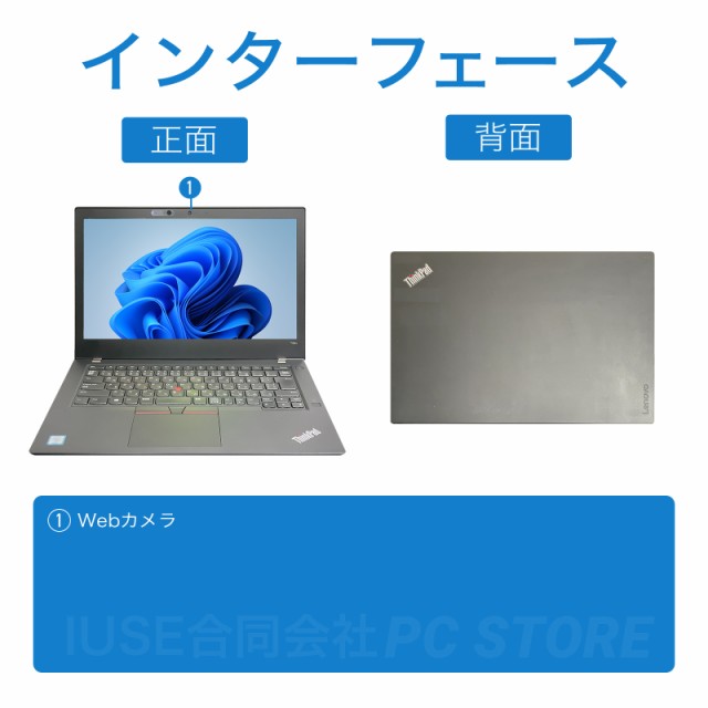 ノートパソコン Core i7 8650U/メモリ32GB/SSD512GB/Windows11 MS Office搭載 Lenovo  ThinkPad T480 14