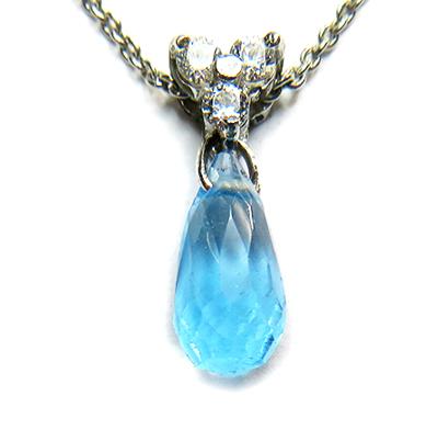 ネックレス レディース 天然石 11月 誕生石 トパーズ ブルートパーズ ネックレス ハート プレゼント オーダー 11月の誕生石』ブルートパーズ 天然石のサージカルステンレス