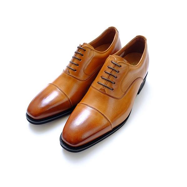ビジネスシューズ シークレットシューズ メンズ 本革 ストレートチップ