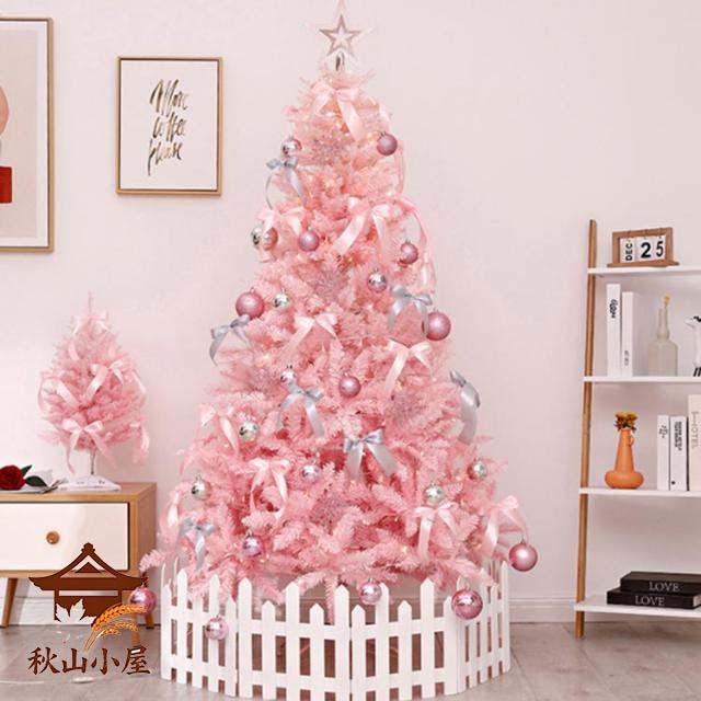 送料無料 ピンク クリスマスツリー 150cm クリスマス ツリー 組立式 LEDライト付き 北欧 クリスマスツリー イルミネーション付き オーナメント付き_1