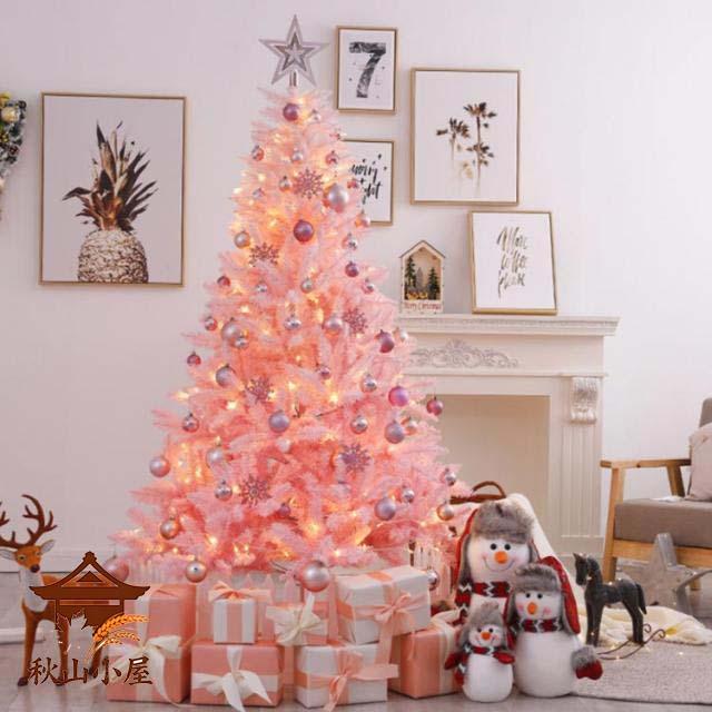 送料無料 ピンク クリスマスツリー 150cm クリスマス ツリー 組立式 LEDライト付き 北欧 クリスマスツリー イルミネーション付き オーナメント付き_4