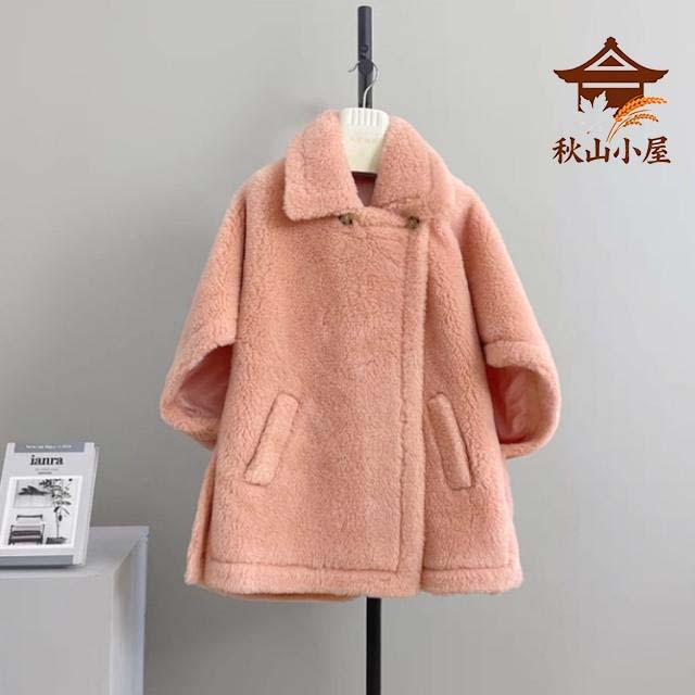 ケープ ケープコート アウター テディ ウールコート ファー マント