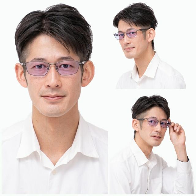 ネオコントラスト テクノロジー サングラス 【レビューでポイント10%還元】 調光サングラス ネオグラス メラニン 抑制 UVカット 夜間 運転 サングラス ナイト ドライブサングラス 鯖江 遮光 メガネ 薄い色 眼鏡 メンズ 薄い色 白内障 術後 保護メガネ 8003PHN_3