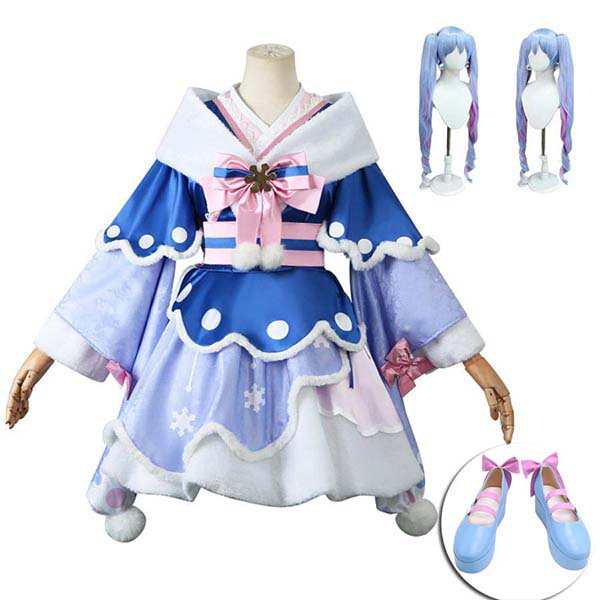 送料無料 ボーカロイド VOCALOID ボカロ 雪ミク 初音ミク SNOW MIKU 2023 コスプレ衣装 ウィッグ cos靴cosplay 仮装 イベント クリスマス