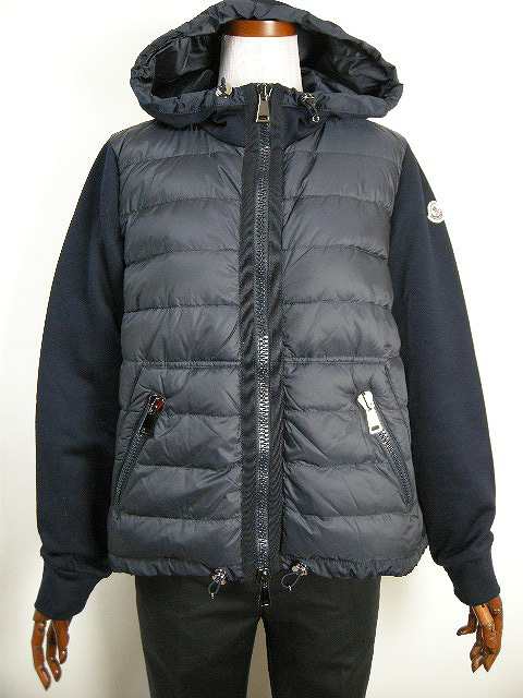 【MONCLER/モンクレール/スウェット切替ダウンジャケット】【レディース/2018-2019秋冬/AW/ダウンカーディガン/778/ダークネイビー系/ダの通販は