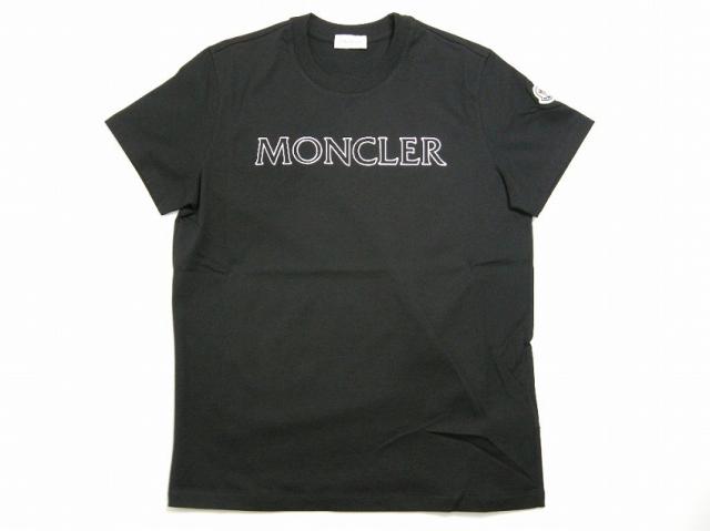 モンクレール Tシャツ Mサイズ ブラック ネイビー ハイビスカス 