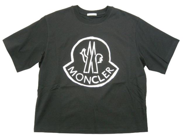 【MONCLER/モンクレール/SS T-SHIRT /オーバーサイズド ビッグロゴ Tシャツ 半袖 TEE  カットソー/レディース/2022SS/春夏/999/ブラック/の通販は