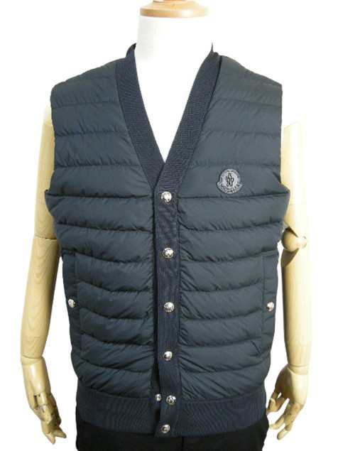 【MONCLER/モンクレール/GILET TRICOT/コットンニット切替ダウンベスト/ニットダウン/ライトダウンベスト/ダウンベスト/DOWN VEST/ジレ/の通販は