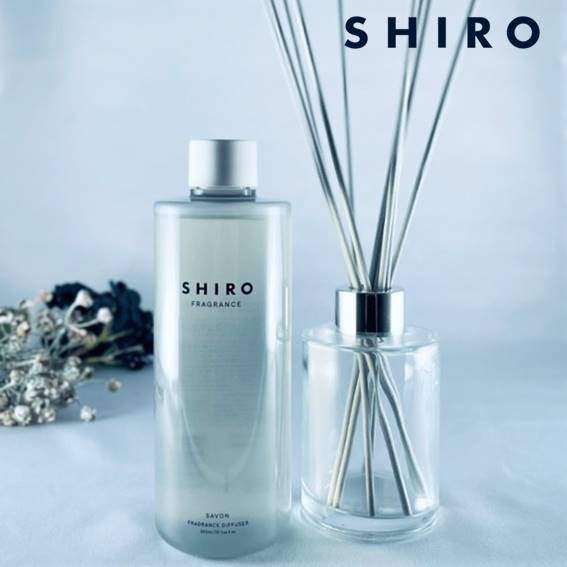 shiro シロ フレグランス ディフューザーリキッド （ディフーザー300ml）オリジナルグラスベースセット サボン ホワイトリリー ホワイト