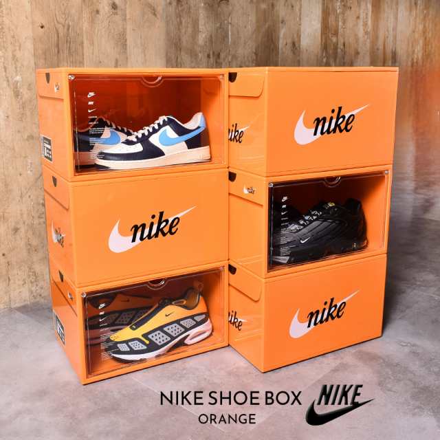 NIKE SHOE BOX ORANGE ナイキ シューズ ボックス スニーカー ( オレンジ 靴箱 収納 インテリア )の通販は 8,316円