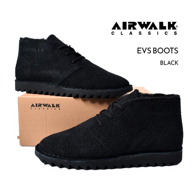 AIRWALK CLASSICS EVS BOOTS BLACK エアウォーク クラシックス チャッカ ブーツ スニーカー ( 黒 ブラック スケート skate メンズ AWC5101 )
