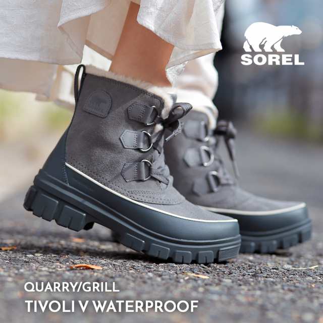 SOREL ソレル ティボリ5 ブーツ TIVOLI V WATERPROOF QUARRY/GRILL ( 国内正規品 グレー レディース ウィメンズ BOOTS 防水 NL5113-052 )の通販は