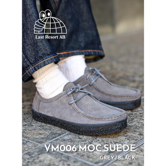 LAST RESORT AB ラストリゾート モック スエード ワラビー スニーカー LOAFER VM006 MOC SUEDE GREY / BLACK ( スケート SKATE グレー )