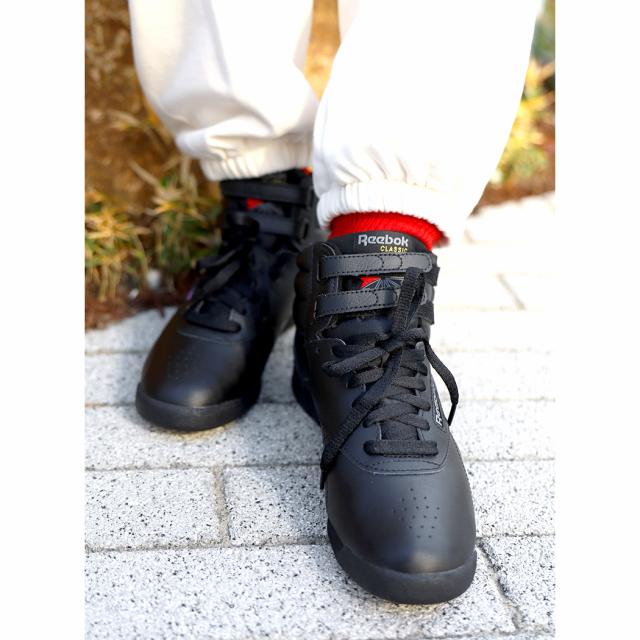 erieriブラック S REEBOK F/S HI BLACK リーボック フリースタイル ハイカット