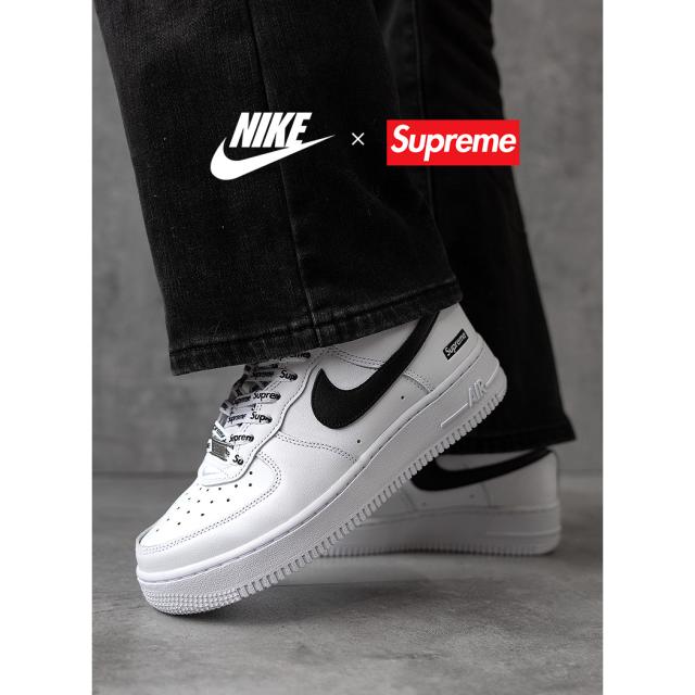 NIKE ナイキ エアフォース × SUPREME シュプリーム スニーカー AIR FORCE 1 LOW SP WHITE ( ホワイト AF1 メンズ コラボ CU9225-102 )