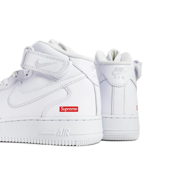 NIKE ナイキ エアフォース 1 ミッド シュプリーム スニーカー AIR FORCE 1 MID / SUPREME WHITE ( 白 ホワイト メンズ レディース FZ8784-100 )_4