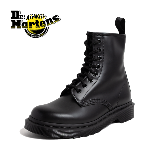 Dr.Martens ドクターマーチン ホール レザー シューズ ブーツ 1460 MONO 8HOLE BOOT SMOOTH BLACK ( 黒 ブラック レースアップ 14353001 )