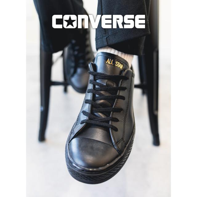 CONVERSE コンバース レザースニーカー ALL STAR COUPE OX オールスター クップ スニーカー BLACK ( ローカット ブラック 黒 メンズ レディース 38002001 )
