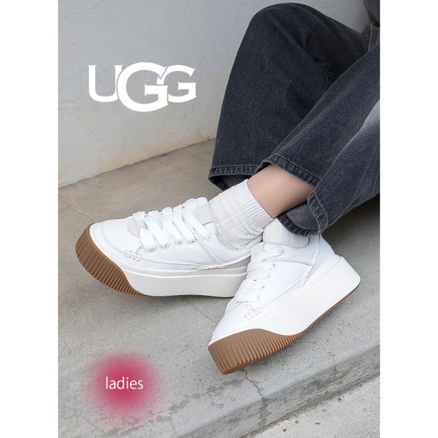 UGG アグ ウィメンズ イージー ダジット エッセンシャル スニーカー EZ-DUZZIT ESSENTIAL LACE UP WHITE ( 厚底 白 ホワイト レディース 1167499 )