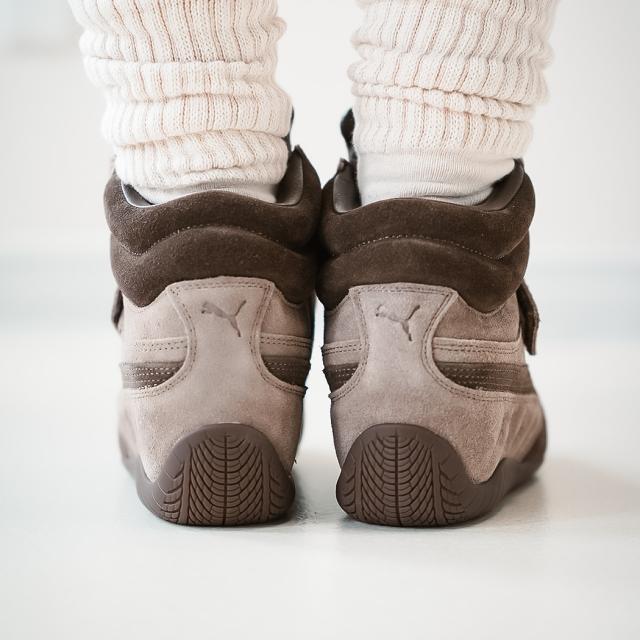 PUMA プーマ SPEEDCAT WEDGE WNS スピードキャット ウェッジ スニーカーTOTALLY TAUPE-CHOCOLATEブラウン ハイカット レザースニーカー レディース 韓国 407878-01_2