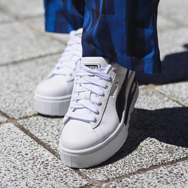 PUMA MAYZE LTH WNS WHITE BLACK プーマ メイズ レザー