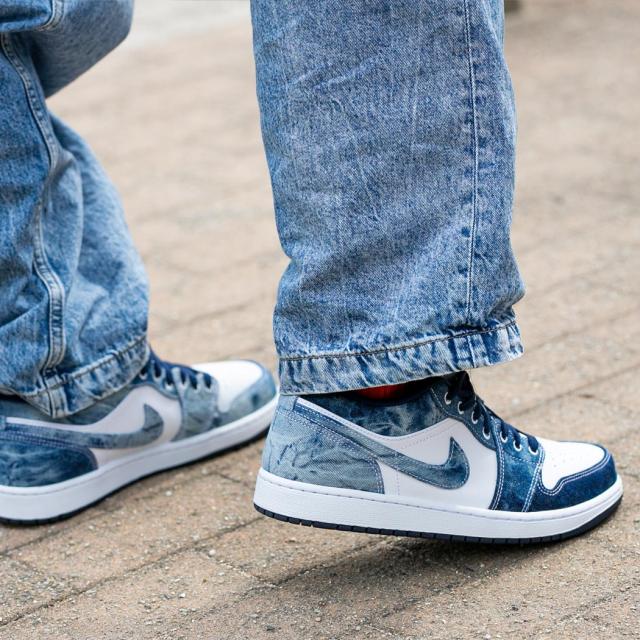 海外限定 NIKE AIR JORDAN 1 LOW SE Washed Denim ナイキ エア ジョーダン ロー スニーカー ( 日本未発売 デニム CZ8455-100 )_1