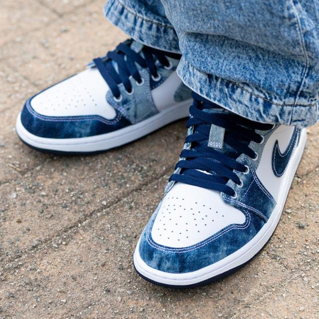 海外限定 NIKE AIR JORDAN 1 LOW SE Washed Denim ナイキ エア ジョーダン ロー スニーカー ( 日本未発売 デニム CZ8455-100 )_2